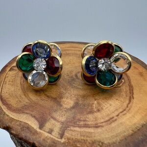 Multi Colored Crystal Earrings